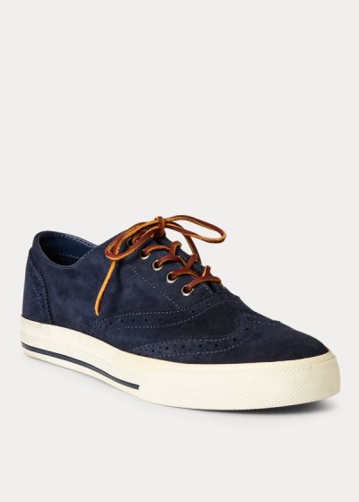 Zapatillas Polo Ralph Lauren Hombre Azul Marino - Vultan Suede - VOTSX3805